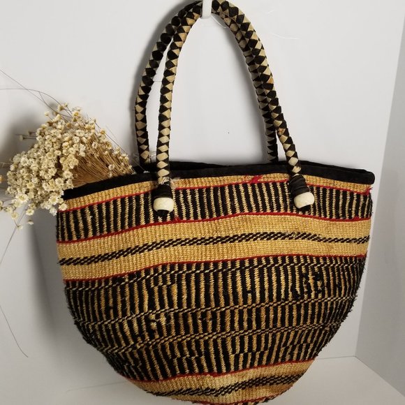 Woven Bag Handbags - Sold/Vintage Woven Tote Bag